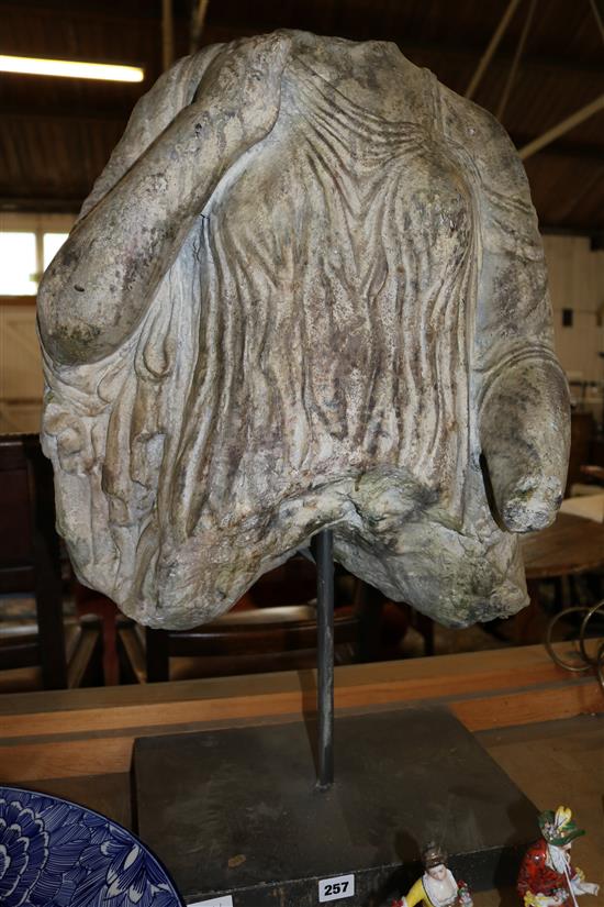 Classical bust on metal stand